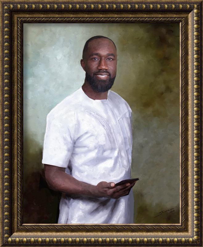 Mayor Yarber 31 X 40 Oil on Canvas